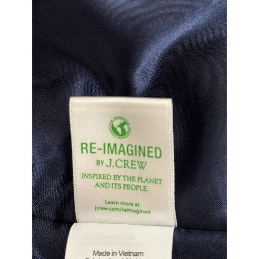 J.Crew Double Breasted Peacoat S Primaloft Puffer Blue Gold Buttons Pockets‎ - Picture 10 of 16